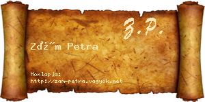 Zám Petra névjegykártya